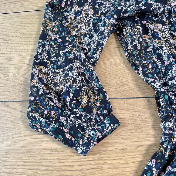 O'Neill Tylee Dress Black Floral Print Womens Medium Cottage Beachy Surfer NWT‎ - Picture 5 of 8